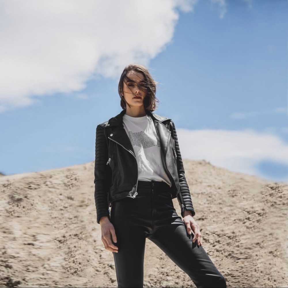 DAUNTLESS NYC | Vegan Leather Moto Biker Jacket in Black | S - Picture 2 of 14